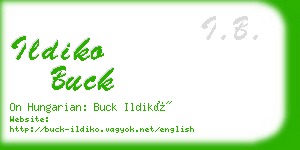 ildiko buck business card